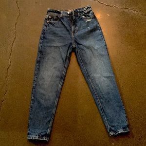 Zara high-waisted mom fit denim jeans